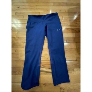 Nike women Size Medium Legging Power‎ Epic Run Cropped tight Leggings blue